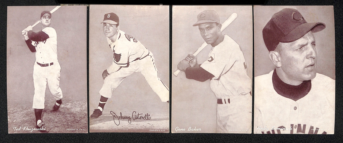 Lot of 16 Baseball Exhibit Cards from 1947-1961 w. Willie Mays